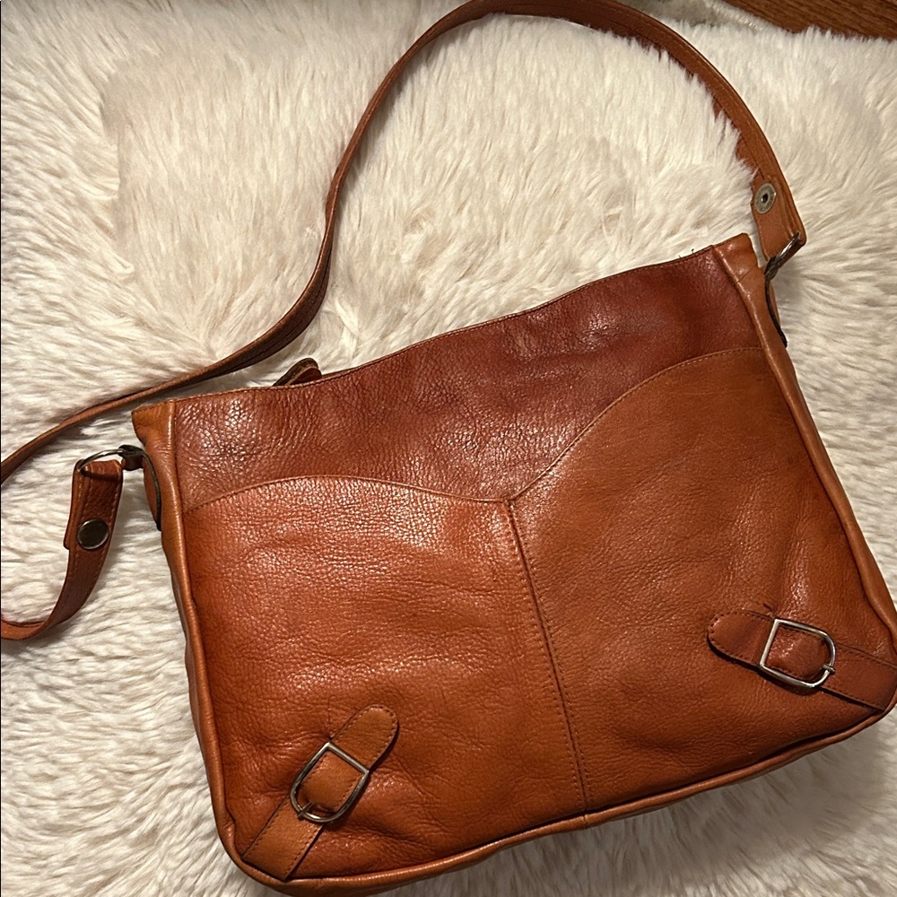 Vintage genuine Leather shoulder Bag